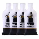 Plastic PVC Wine Bottle Protector Packing Custom Leakproof Bubble Bags Wine Wrap Bottle Bags