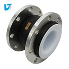 Strong acid and alkali resistance flexible rubber pipe joint PTFE lined elastic rubber flexible connection