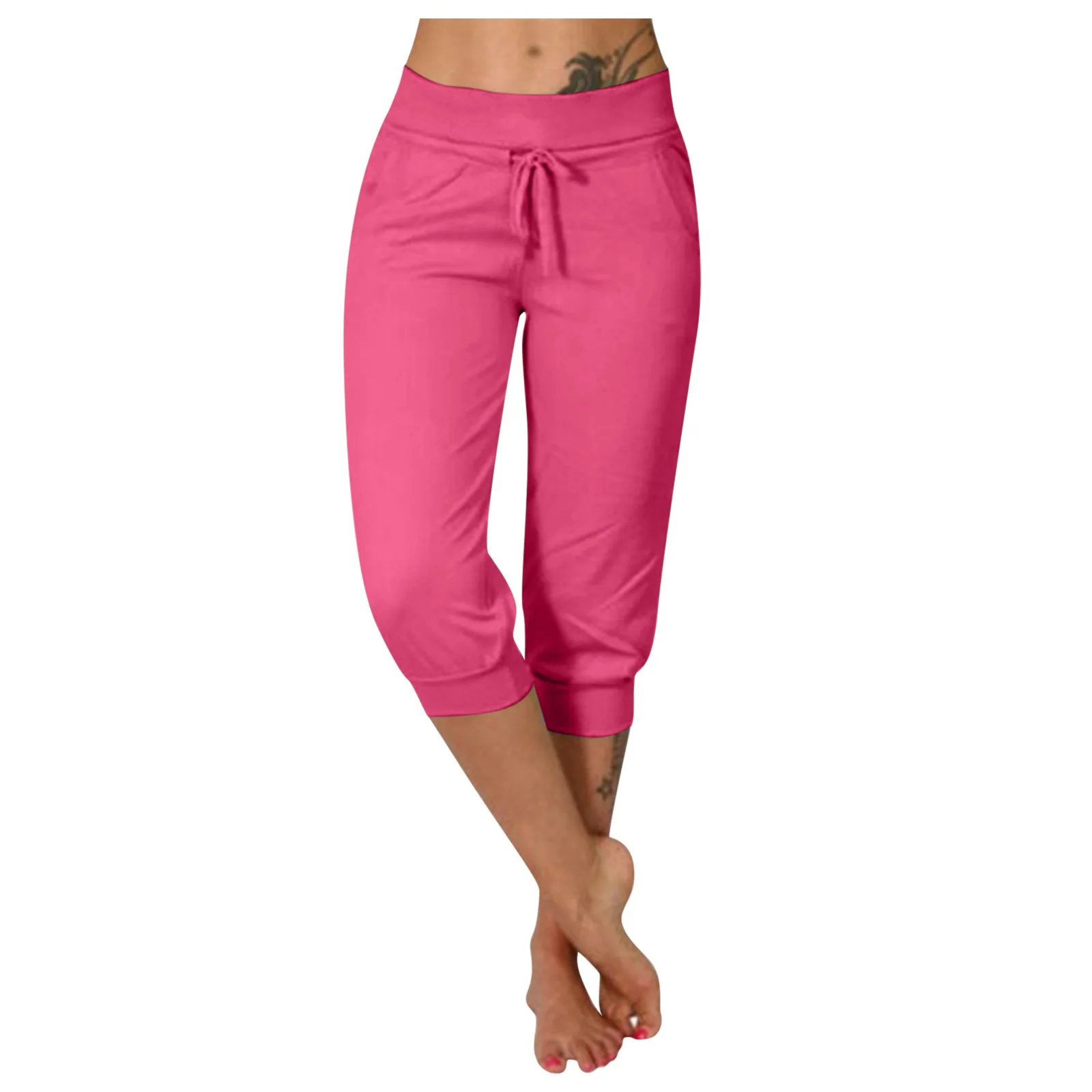 S-5XL Fashion Capris Solid color sports yoga drawstring casual pants Women's sports capris
S-5XL Fashion Capris Solid color sports yoga drawstring casual pants Women's sports capris