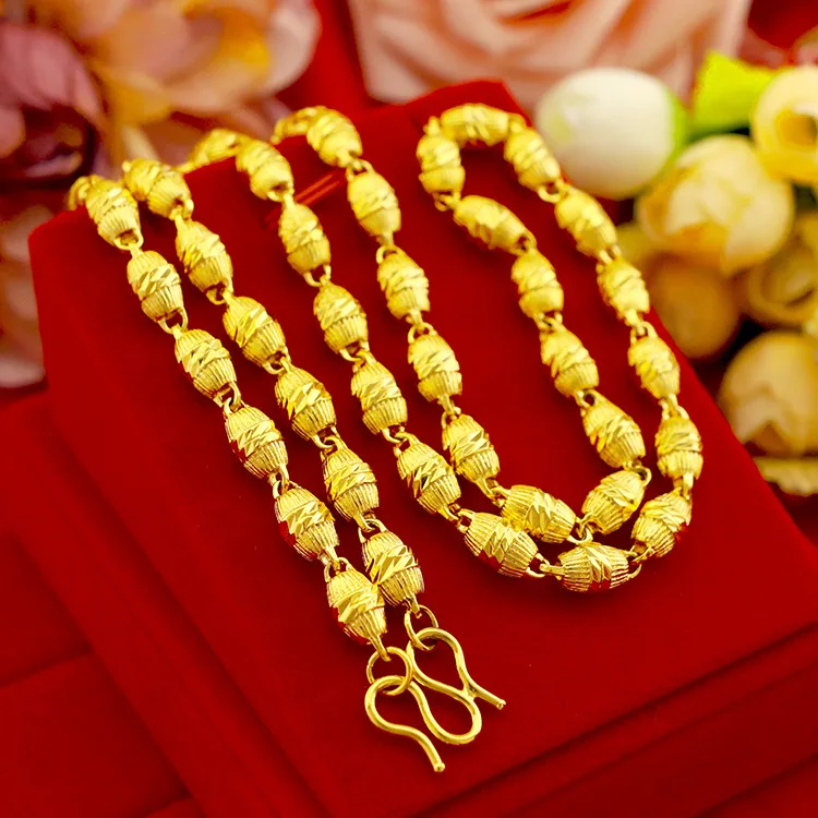Fashion Luxury Men's Necklace for Wedding Engagement Anniversary Fine Jewelry Not Fade Flower Olive Solid Chain Necklace Gifts
Fashion Luxury Men's Necklace for Wedding Engagement Anniversary Fine Jewelry Not Fade Flower Olive Solid Chain Necklace Gifts
