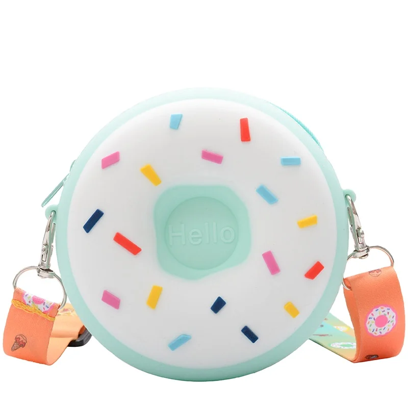 Custom New Fashion Girls Cute Colorful Clear Lovely Silicone Gift Doughnut Crossbody Designers Mini Kids Purses and Handbags, 4 colors
Custom New Fashion Girls Cute Colorful Clear Lovely Silicone Gift Doughnut Crossbody Designers Mini Kids Purses and Handbags, 4 colors