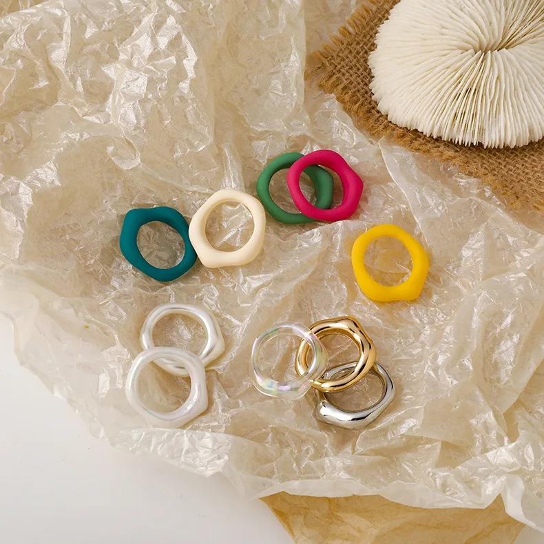 Colorful Transparent Resin Acrylic Crystal Geometric Irregular Resin polygon texture ring color acrylic rings
Colorful Transparent Resin Acrylic Crystal Geometric Irregular Resin polygon texture ring color acrylic rings