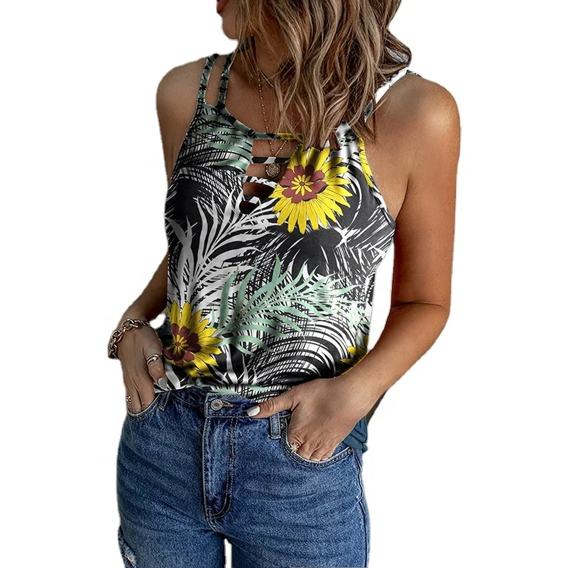 Free Shipping Fashion New Summer Camisole Sexy Hollow-out Ladies Tank Sunflower Tank Top, Picture color
Free Shipping Fashion New Summer Camisole Sexy Hollow-out Ladies Tank Sunflower Tank Top, Picture color