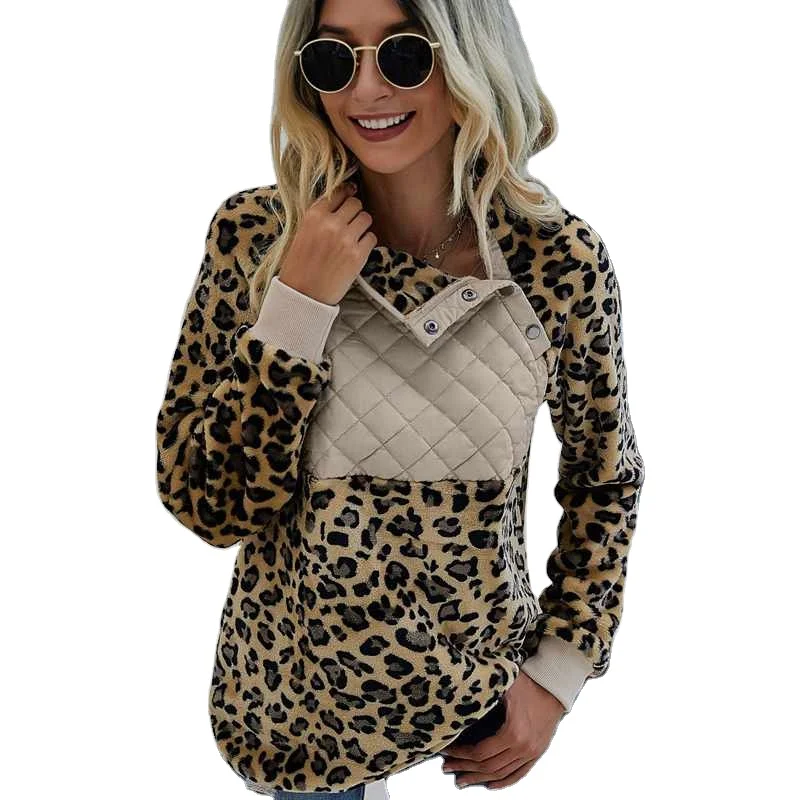 leopard patchwork button women hoodies flannel sweatshirts popular ladies tops pullovers
leopard patchwork button women hoodies flannel sweatshirts popular ladies tops pullovers