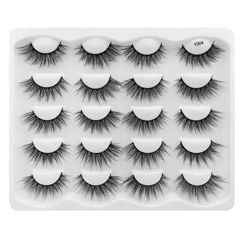 10 Pairs Pack Fluffy Long Lashes Natural Faux Eye Lash 3D Mink Eyelashes Strip False Eyelash For Makeup
10 Pairs Pack Fluffy Long Lashes Natural Faux Eye Lash 3D Mink Eyelashes Strip False Eyelash For Makeup