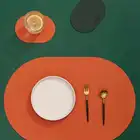 Table Mat Popular PU Leather Table Mat Mat Heat Insulation Non-Slip Placemats