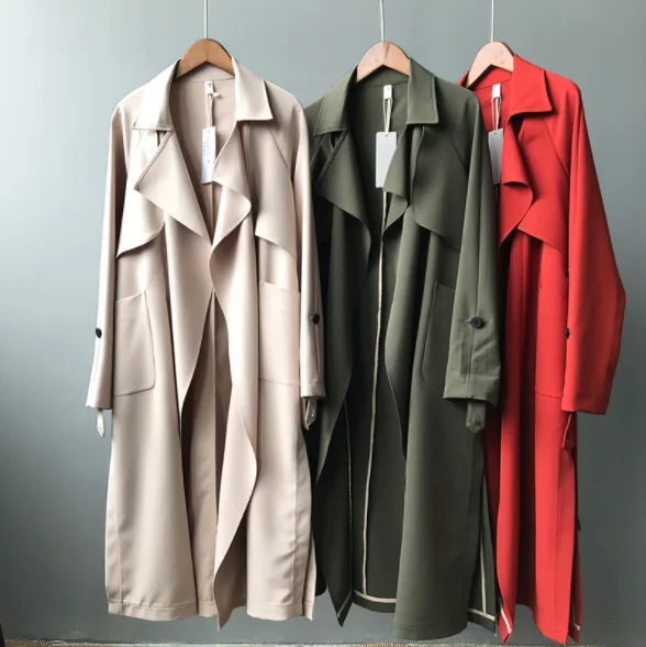 up-0901r 2020 Spring Chiffon Trench Coat Long Sleeve Women Coat 
up-0901r 2020 Spring Chiffon Trench Coat Long Sleeve Women Coat