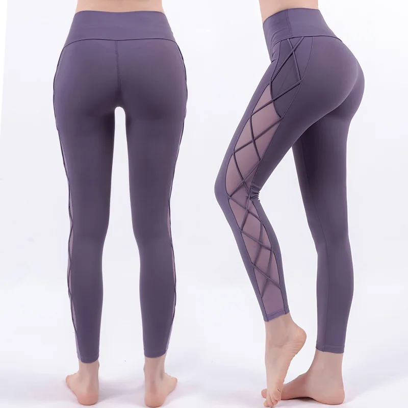 Professional sports fabric running sports leggings mesh stitching quick-drying fitness pants women high waist yoga pants
Professional sports fabric running sports leggings mesh stitching quick-drying fitness pants women high waist yoga pants