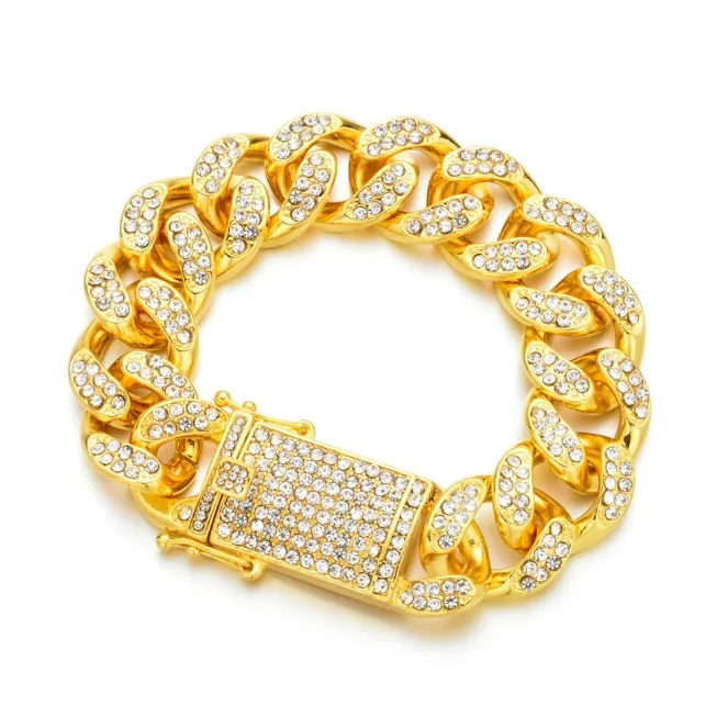 Guantang Jewelry Fashion Hot Sale 18K Gold Plated Men Chain Bracelet with Rhinestone Alloy, As photo
Guantang Jewelry Fashion Hot Sale 18K Gold Plated Men Chain Bracelet with Rhinestone Alloy, As photo