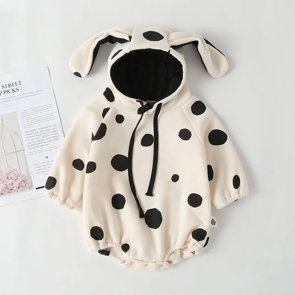 Hooded spring and autumn triangle romper for infants baby Bodysuit Dot Romper Baby Long Sleeve Triangle Romper
Hooded spring and autumn triangle romper for infants baby Bodysuit Dot Romper Baby Long Sleeve Triangle Romper