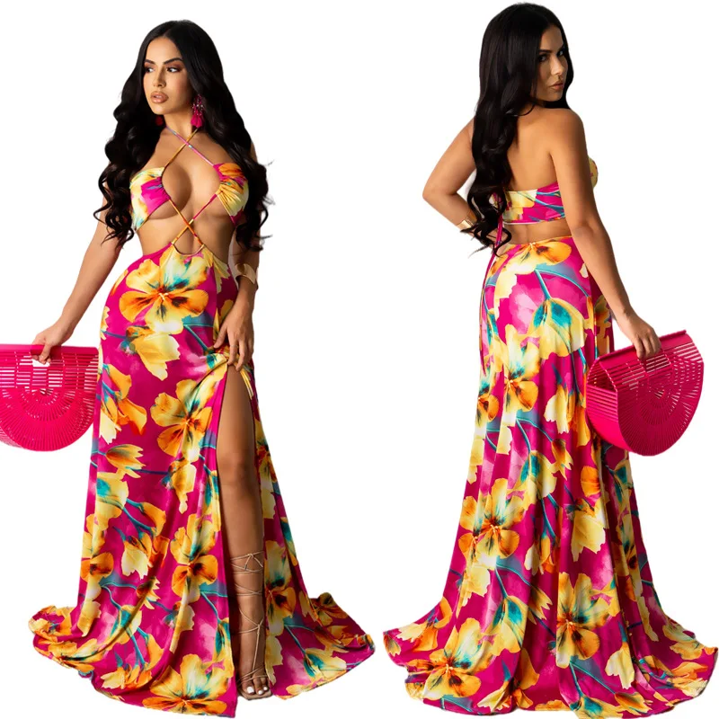 2021 new trend Women's Sexy V-neck Open Side Split Summer Sleeveless Beach dress Long Maxi Bodycon Dress, As shown
2021 new trend Women's Sexy V-neck Open Side Split Summer Sleeveless Beach dress Long Maxi Bodycon Dress, As shown