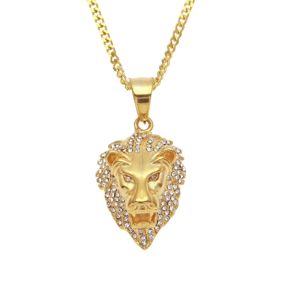 Boutique Stainless Steel Lion Head Inlay Rhinestone Shape Charm Pendants Men Hip Hop Rapper Trendy Pendants Jewelry
Boutique Stainless Steel Lion Head Inlay Rhinestone Shape Charm Pendants Men Hip Hop Rapper Trendy Pendants Jewelry