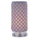 metal in chrome with pleated shade 1*E14 table lamp