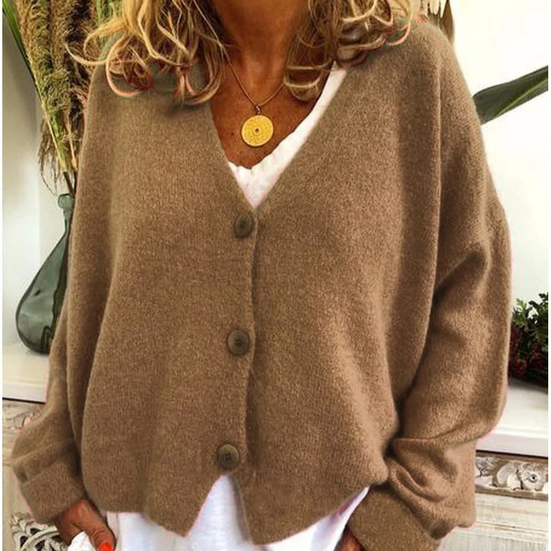 2020 New Arrivals Autumn collection Women Long sleeve v neck Loose knitted ladies cardigan
2020 New Arrivals Autumn collection Women Long sleeve v neck Loose knitted ladies cardigan