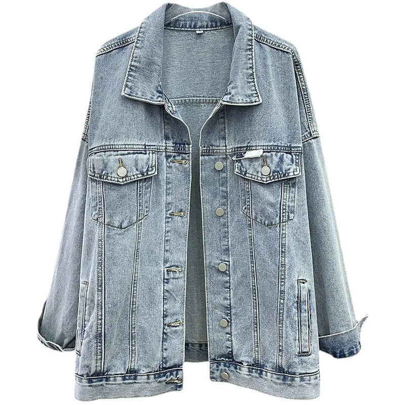 VFA18559WT - Long denim jacket women long Ripped denim jacket jean jackets for women
VFA18559WT - Long denim jacket women long Ripped denim jacket jean jackets for women