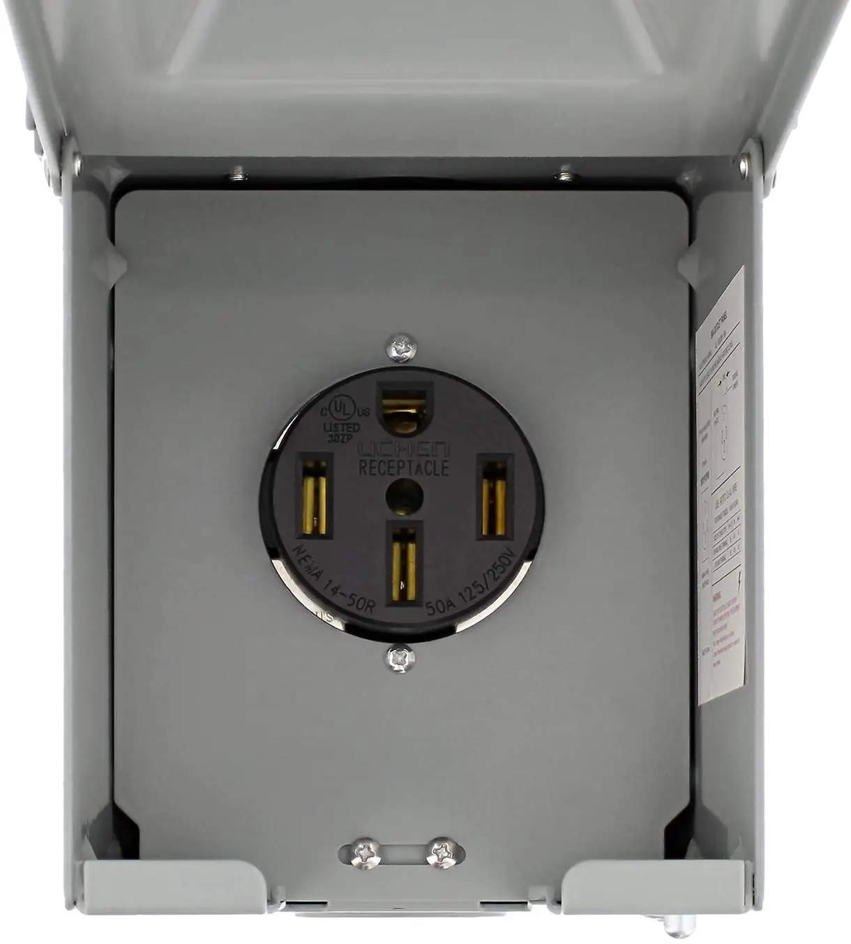 J Rv Power Outlet Box Enclosed Lockable Weatherproof