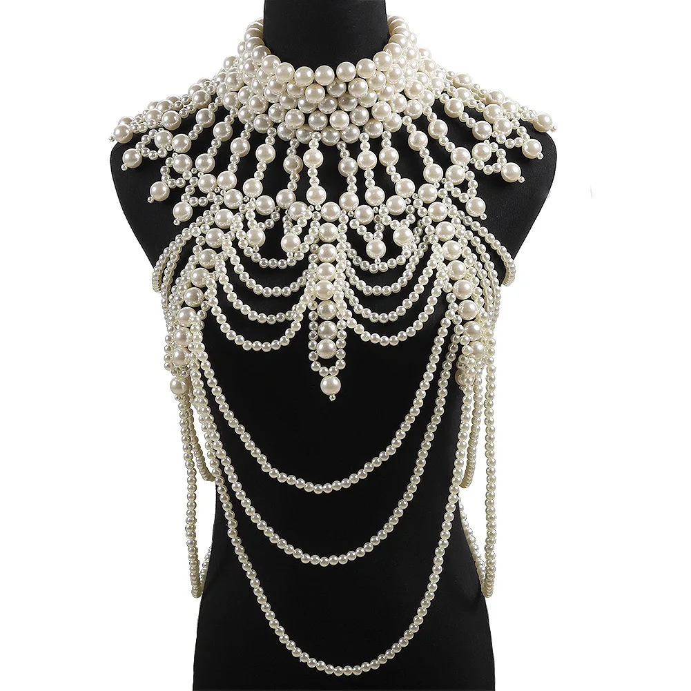 Amazon Top Selling Pearl Collarbone Chain Necklace Europe And American Creative Pearl Sweater Chain Body Jewelry For Women, 1 colors available
Amazon Top Selling Pearl Collarbone Chain Necklace Europe And American Creative Pearl Sweater Chain Body Jewelry For Women, 1 colors available