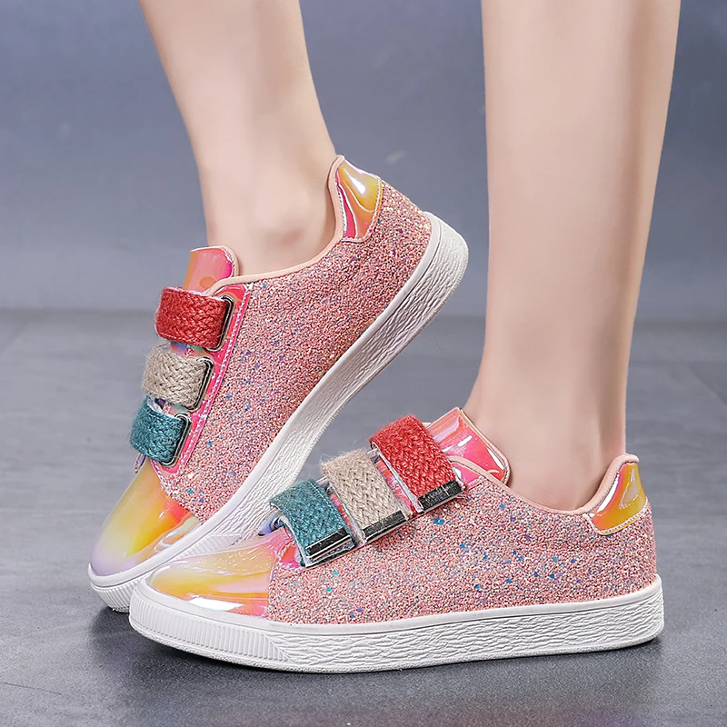 Fashion Womens Casual Shoes Glitter Sparkling Sneakers Women's Flat shoes Fashion Street Shiny Sneakers size 36-41
Fashion Womens Casual Shoes Glitter Sparkling Sneakers Women's Flat shoes Fashion Street Shiny Sneakers size 36-41