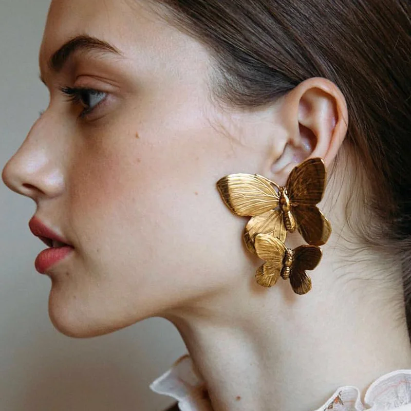Fahion Double Layer Butterfly Drop Earrings for Women Lovely Animal Gold Plated Stud Earrings Jewelry Wholesale(KER635), Same as the picture
Fahion Double Layer Butterfly Drop Earrings for Women Lovely Animal Gold Plated Stud Earrings Jewelry Wholesale(KER635), Same as the picture