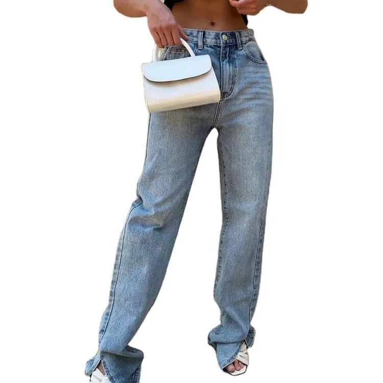 In Stock Custom Washed Denim High Waist Women Fashion Split Hem Jeans, Black,blue,light blue
In Stock Custom Washed Denim High Waist Women Fashion Split Hem Jeans, Black,blue,light blue