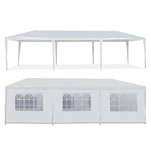 10'x30' Outdoor Canopy Tent Portable Gazebo Canopy Tent for Party Wedding with Removable Sidewalls, White
10'x30' Outdoor Canopy Tent Portable Gazebo Canopy Tent for Party Wedding with Removable Sidewalls, White