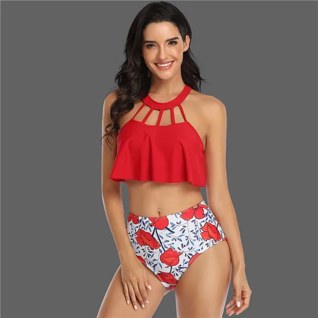 2021 New Bikini Hot-selling Swimsuit High Waist Solid Printing Split Swimsuit Women, Picture color
2021 New Bikini Hot-selling Swimsuit High Waist Solid Printing Split Swimsuit Women, Picture color