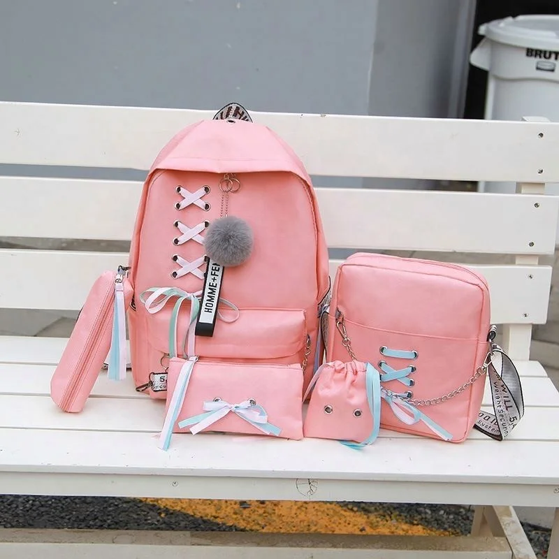 Wholesale Fashion 6-10 years old school bag set for kids backpack 5 sets girl school bag set
Wholesale Fashion 6-10 years old school bag set for kids backpack 5 sets girl school bag set