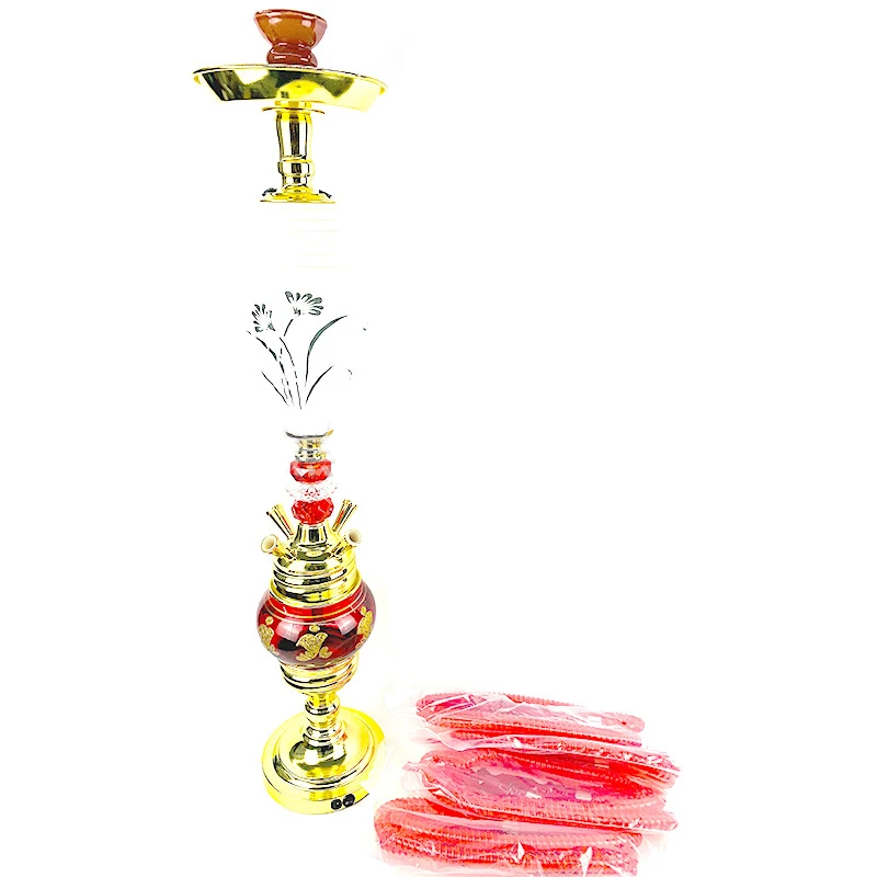 Excellent quality super popular modern large-size 72cm vase shape 4-tube hot metal yarn hookah set
Excellent quality super popular modern large-size 72cm vase shape 4-tube hot metal yarn hookah set