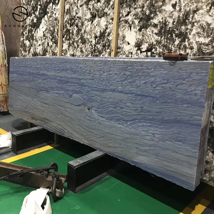 Azul Macaubas quartz Azul Boquira blue marble slab For Interior Decoration