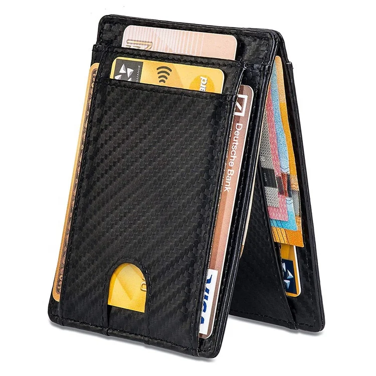 Custom hot sale slim billfold leather wallet front pocket money clip rfid mens carbon fiber wallet for men, Black, brown, red or can be customized
Custom hot sale slim billfold leather wallet front pocket money clip rfid mens carbon fiber wallet for men, Black, brown, red or can be customized