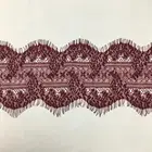 Wholesale fancy design 13.5cm rosewood eyelash lace trim