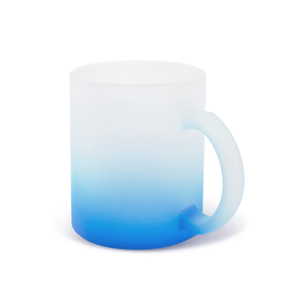 Gradient Color Frosted Sandy High Quality Sublimation Customized OEM Logo 11oz Glass Mug with Handle
Gradient Color Frosted Sandy High Quality Sublimation Customized OEM Logo 11oz Glass Mug with Handle