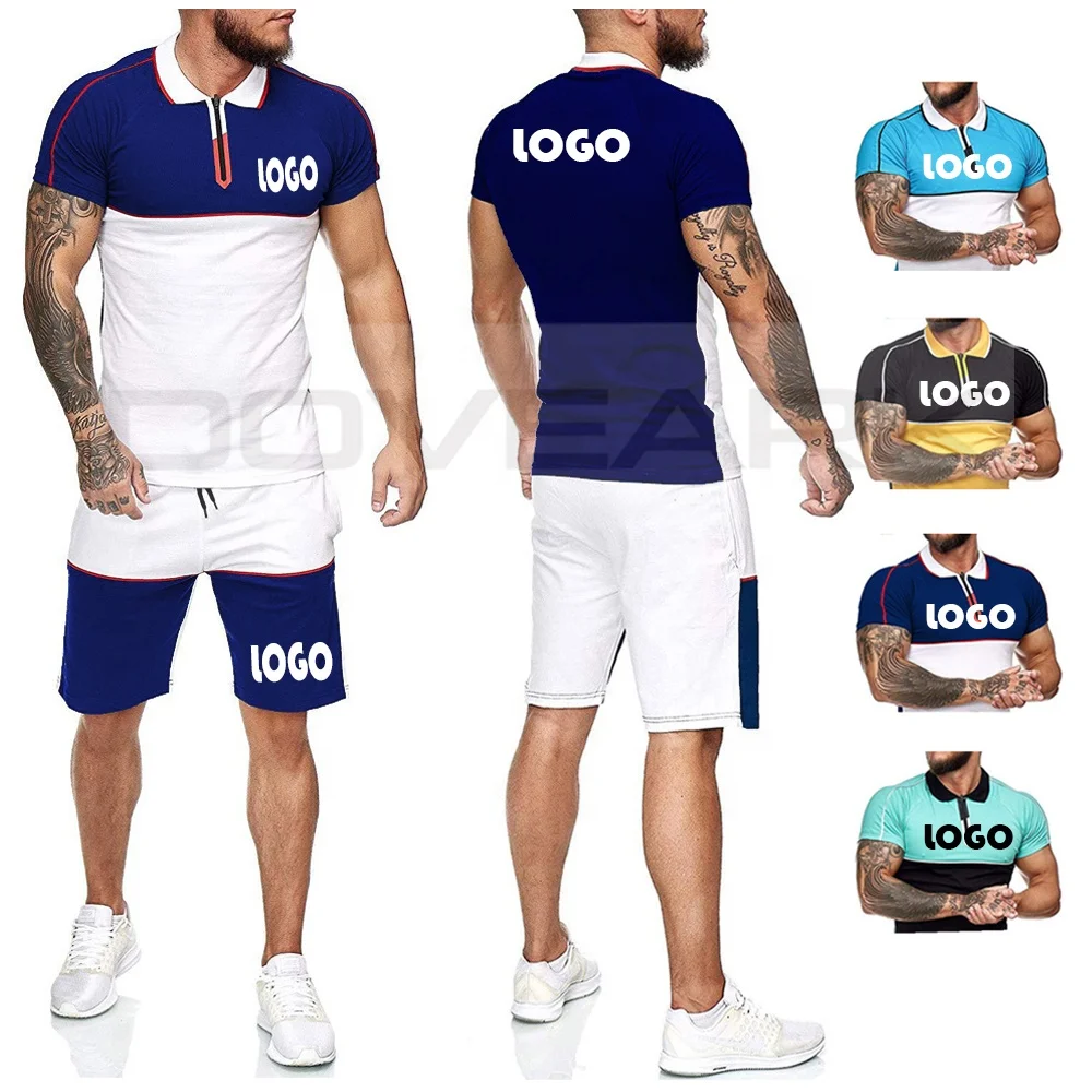 Custom Low MOQ Men's Summer Color Matching Slim Casual T-shirt Shorts Set Sportswear 2-piece Suit Gym Shorts Sports Suit For Men
Custom Low MOQ Men's Summer Color Matching Slim Casual T-shirt Shorts Set Sportswear 2-piece Suit Gym Shorts Sports Suit For Men