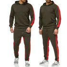 Hoodie And Sweatpants 2Pcs/Sets Mans Male Gyms Fitness Trousers Joggers Sportswear Tracksuits hoodies men gym Set Suit