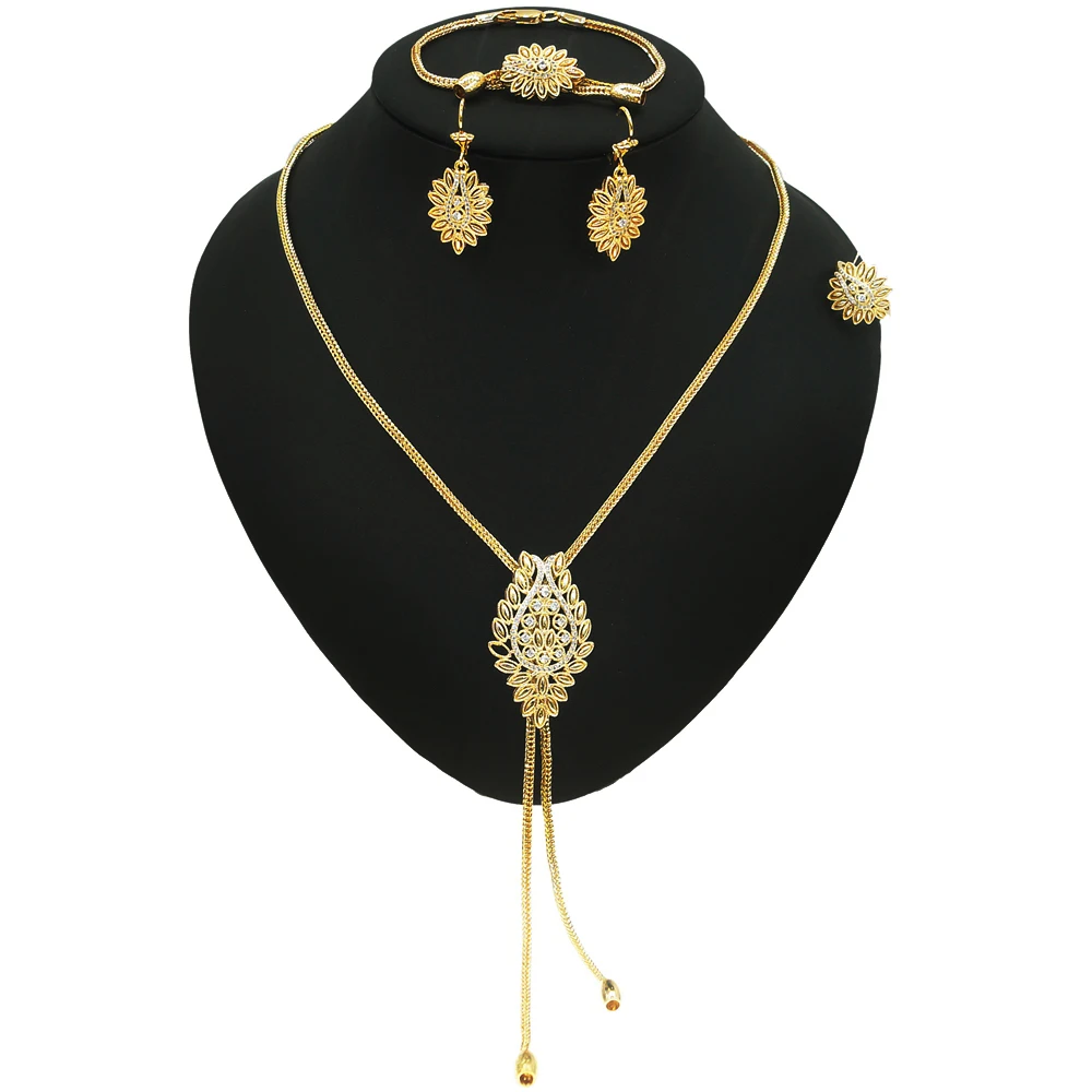 Yulaili Fashion Metal alloy Women Jewelry Set Saudi 18K Gold Plated Crystal set Bridal African Crystal Rhinestone Jewelry Set
Yulaili Fashion Metal alloy Women Jewelry Set Saudi 18K Gold Plated Crystal set Bridal African Crystal Rhinestone Jewelry Set