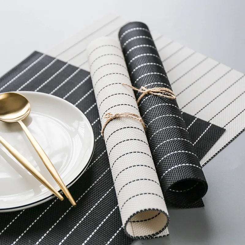 PVC table top mat home deco restaurant anti slip heat resistance dining placemat table mats
PVC table top mat home deco restaurant anti slip heat resistance dining placemat table mats
