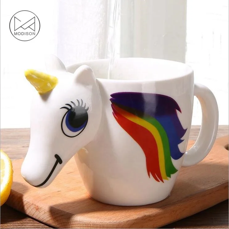 Ceramic Creative 3D Animal Magic Rainbow Unicorn Cup Color Changing Temperature Control Coffee Mug, White
Ceramic Creative 3D Animal Magic Rainbow Unicorn Cup Color Changing Temperature Control Coffee Mug, White
