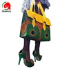 Queency African Print Fashion Nigeria Green Matching Italian Shoe And Bag Set