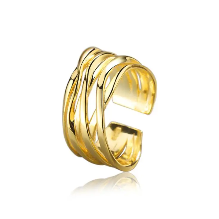 New Minimalist Multi-layer Opening Ring Women's Personality Celebrity 18k Wedding Ring Jewelry
New Minimalist Multi-layer Opening Ring Women's Personality Celebrity 18k Wedding Ring Jewelry