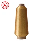 New Type MS Fluorescent Gold Metallic Thread Silk Yarn for Embroidery