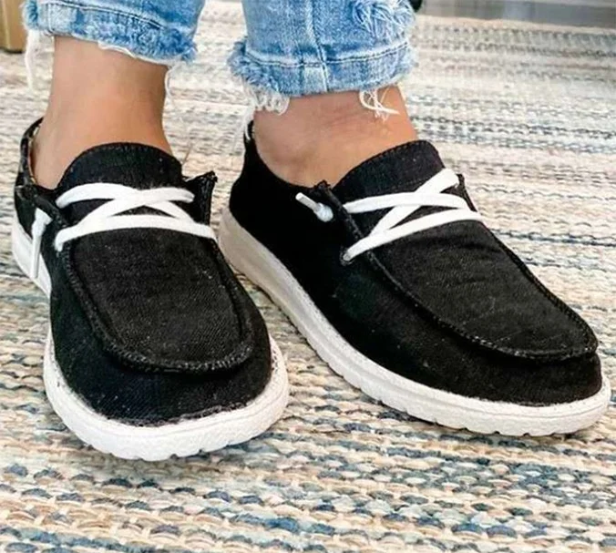 Hot Sale Solid Black Slip On Shoes Round Toe Canvas Cowboy Print Loafers for Women
Hot Sale Solid Black Slip On Shoes Round Toe Canvas Cowboy Print Loafers for Women
