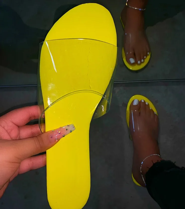Bright Yellow Color Youth Sexy Ladies Summer Sandals Hot Sale Women Shoes Flat Sandals Custom Slides Sandals With Logo, Black
Bright Yellow Color Youth Sexy Ladies Summer Sandals Hot Sale Women Shoes Flat Sandals Custom Slides Sandals With Logo, Black