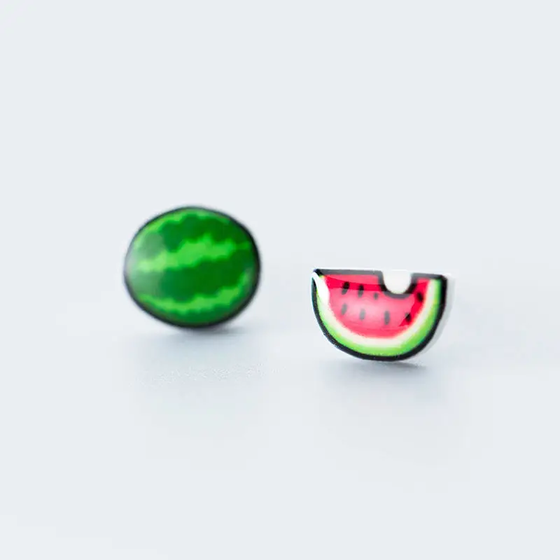 jewellery 925 sterling silver asymmetric fruit watermelon stud earrings summer women gift
jewellery 925 sterling silver asymmetric fruit watermelon stud earrings summer women gift