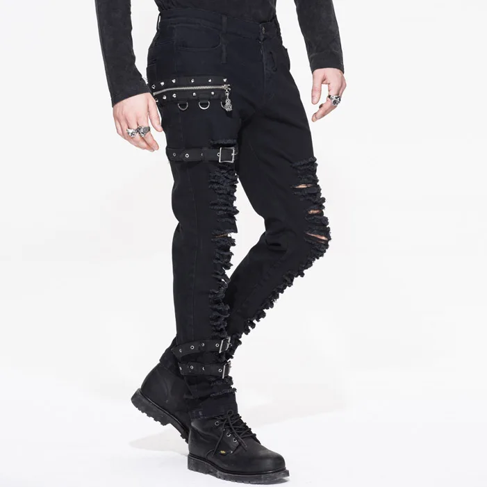 PT040 ready to ship best seller Devil fashion brand punk rock wear adjusted loops mens casual pants black ripped jeans
PT040 ready to ship best seller Devil fashion brand punk rock wear adjusted loops mens casual pants black ripped jeans