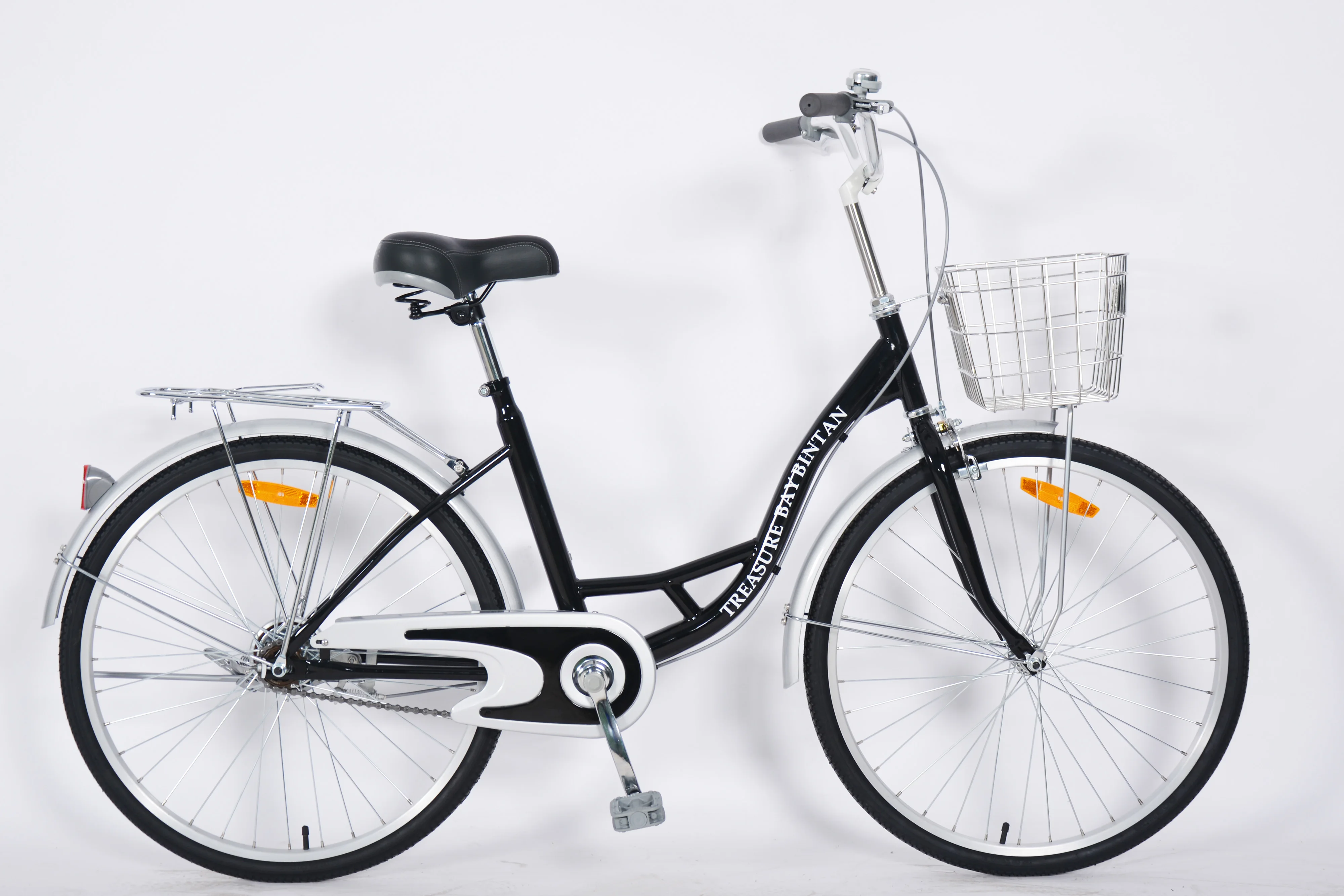 优质的 oem 24英寸寸单速钢框女式自行车城市