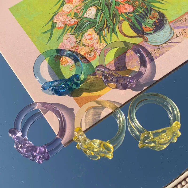 Ding yi Korean personality cute eight-character ring diy resin solid color accessories hand-made colorful trendy ring
Ding yi Korean personality cute eight-character ring diy resin solid color accessories hand-made colorful trendy ring
