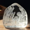 Christian Gift Desk Decoration Born Of Jesus 3D Carved Crystal Iceberg