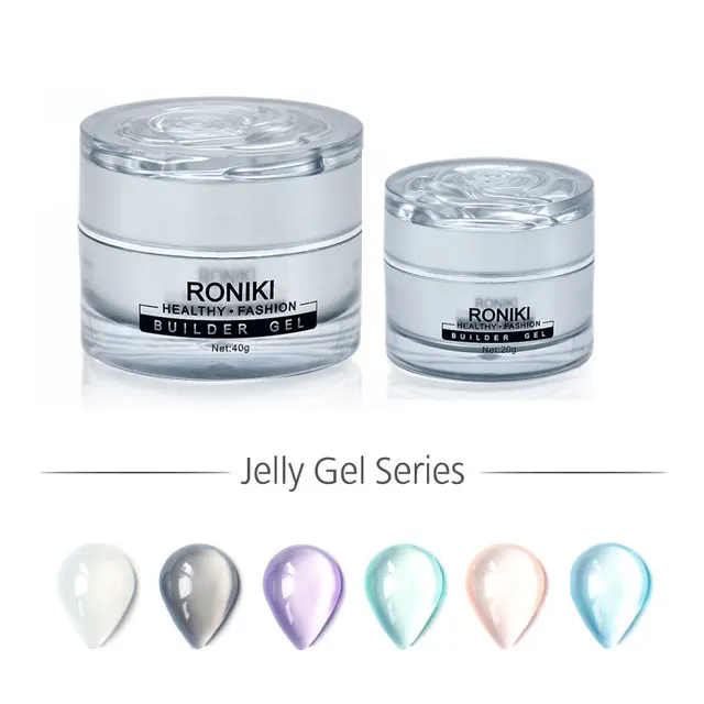 RONIKI Manufacturer Wholesale Nail Art Extension Glue Nail Polish Uv Jelly Gel Builder, 18 colors
RONIKI Manufacturer Wholesale Nail Art Extension Glue Nail Polish Uv Jelly Gel Builder, 18 colors
