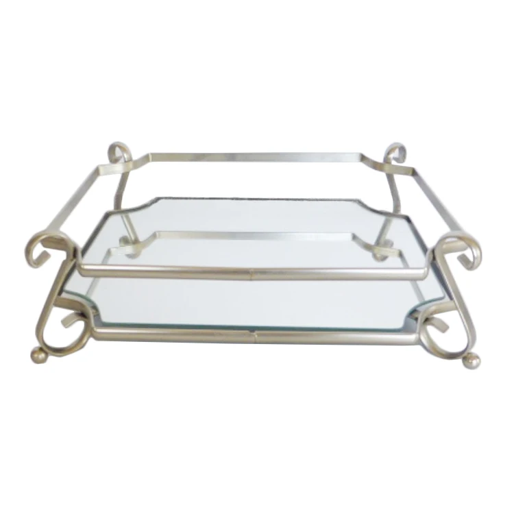 mirrored cocktail tray