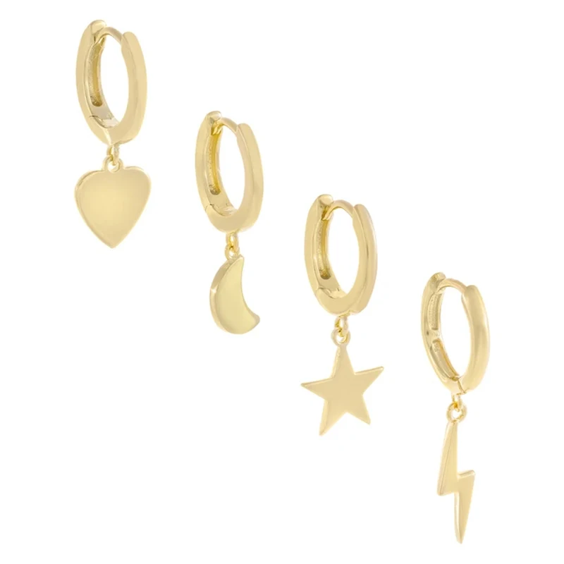 CANNER Wholesale Hot Selling Cubic Zircon CZ Moon Star Heart Lighting S925 Sterling Silver Earrings Jewelry
CANNER Wholesale Hot Selling Cubic Zircon CZ Moon Star Heart Lighting S925 Sterling Silver Earrings Jewelry